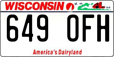 WI license plate 649OFH