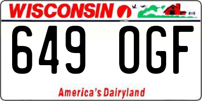 WI license plate 649OGF