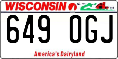 WI license plate 649OGJ
