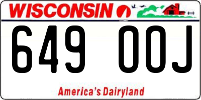 WI license plate 649OOJ
