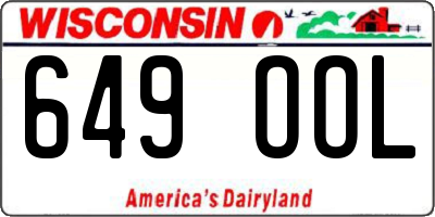 WI license plate 649OOL