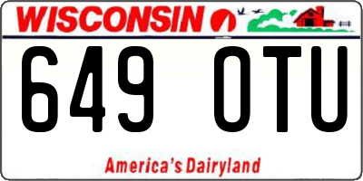 WI license plate 649OTU