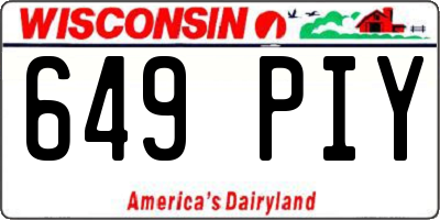 WI license plate 649PIY
