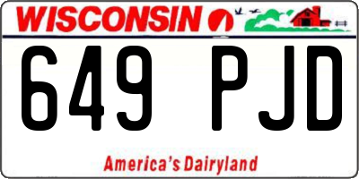 WI license plate 649PJD