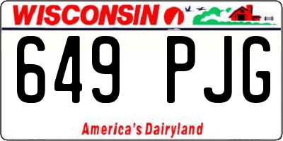 WI license plate 649PJG
