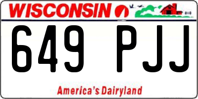 WI license plate 649PJJ
