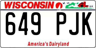 WI license plate 649PJK
