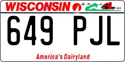 WI license plate 649PJL