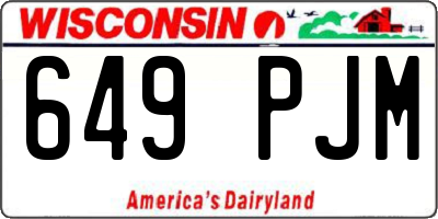 WI license plate 649PJM