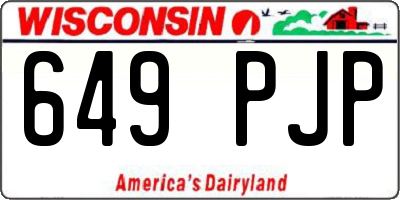 WI license plate 649PJP