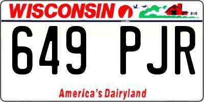 WI license plate 649PJR