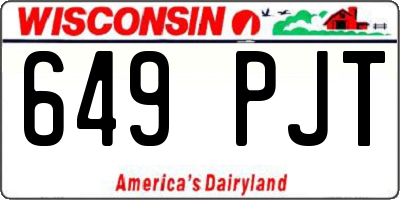 WI license plate 649PJT