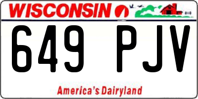 WI license plate 649PJV