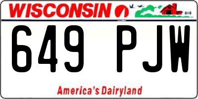 WI license plate 649PJW