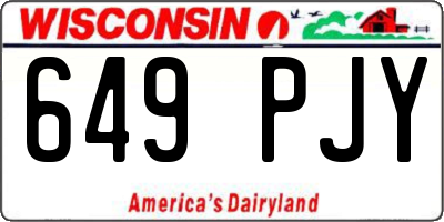 WI license plate 649PJY