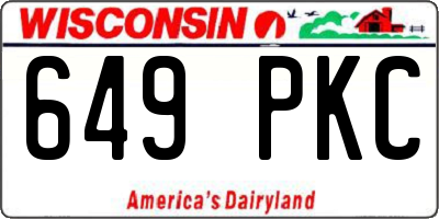 WI license plate 649PKC