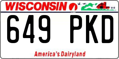 WI license plate 649PKD