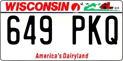 WI license plate 649PKQ