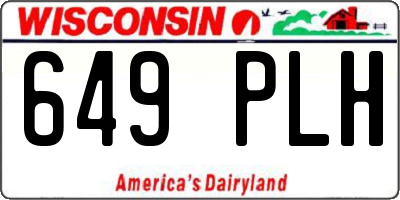 WI license plate 649PLH