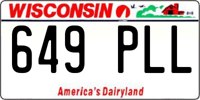 WI license plate 649PLL