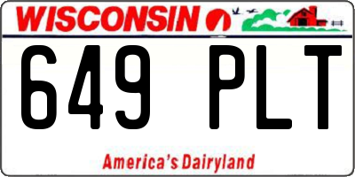 WI license plate 649PLT
