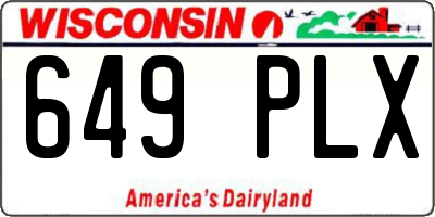 WI license plate 649PLX