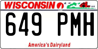 WI license plate 649PMH