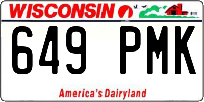 WI license plate 649PMK