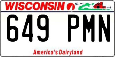 WI license plate 649PMN