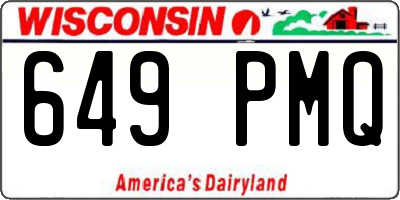 WI license plate 649PMQ