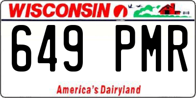 WI license plate 649PMR