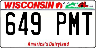 WI license plate 649PMT