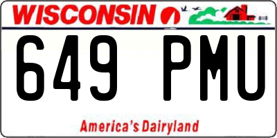 WI license plate 649PMU