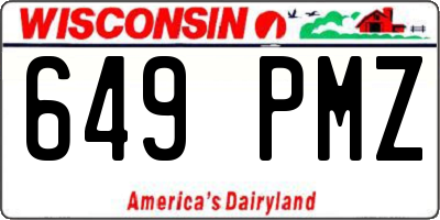 WI license plate 649PMZ