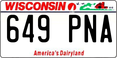 WI license plate 649PNA