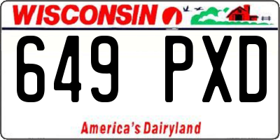 WI license plate 649PXD