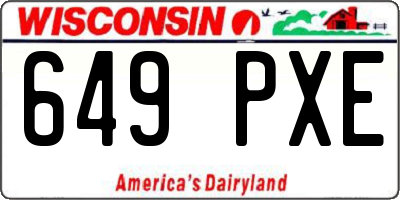 WI license plate 649PXE