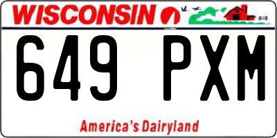 WI license plate 649PXM