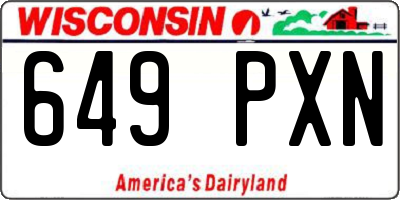 WI license plate 649PXN