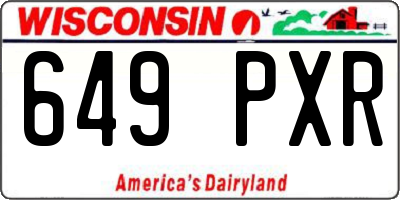WI license plate 649PXR