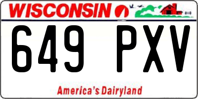 WI license plate 649PXV
