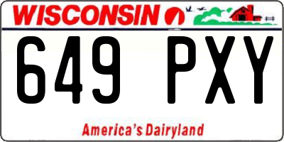 WI license plate 649PXY