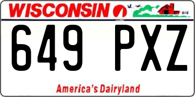 WI license plate 649PXZ