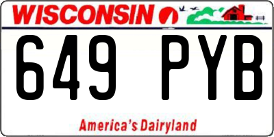 WI license plate 649PYB