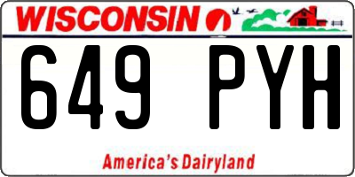 WI license plate 649PYH