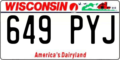 WI license plate 649PYJ