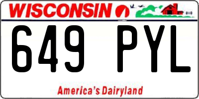 WI license plate 649PYL