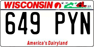 WI license plate 649PYN