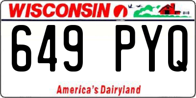 WI license plate 649PYQ