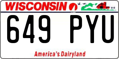 WI license plate 649PYU